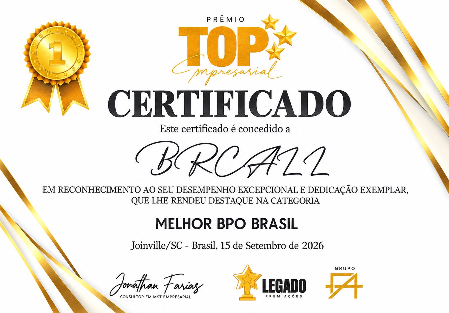 Prêmio Top Empresarial — Melhor BPO Brasil